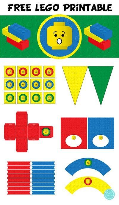Free Lego Party Printable Instant Download Freelegopartyprintable Instantdownload Lego Party Printables Lego Party Decorations Lego Printable Free