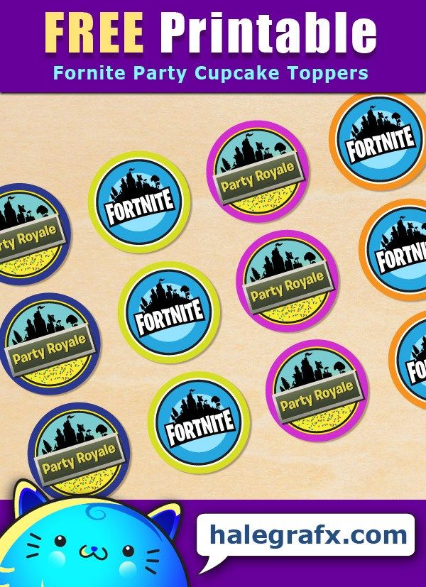 More Free Fortnite Party Printables Mandy S Party Printables Party Printables Free Birthday Party Printables Free Cupcake Party