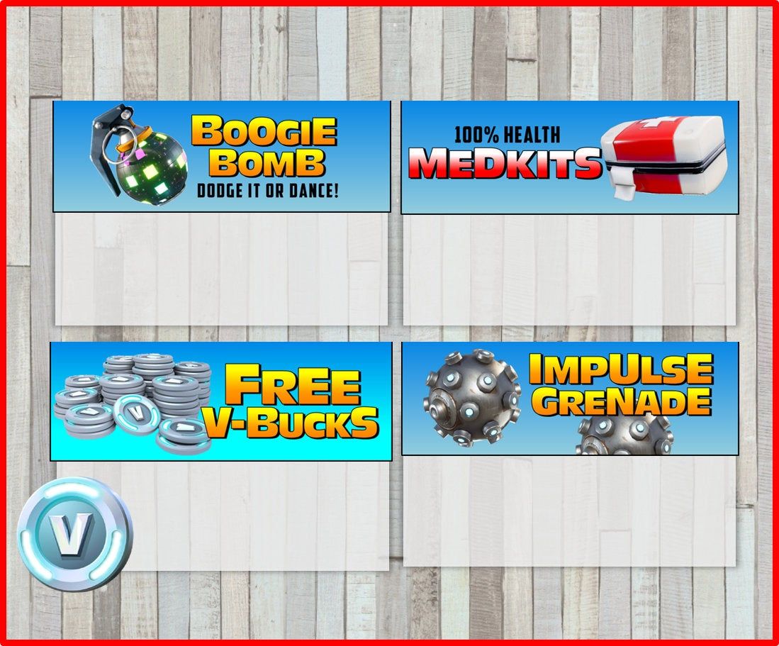 Printable Fortnite Birthday Party Decoration Package Party Birthday Party Decorations Diy Video Game Birthday Party Decorations Birthday Party Printables Free