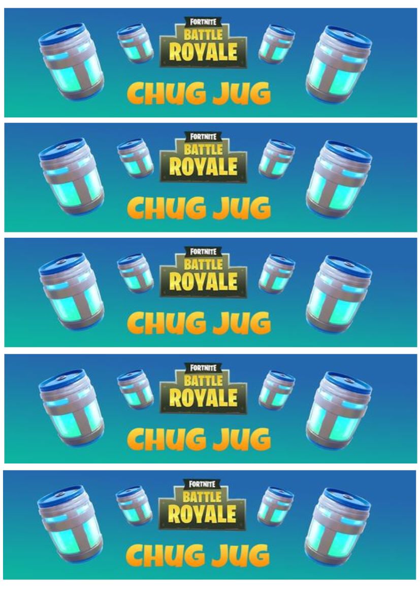 Chug Jug Fortnite Birthday Party Printables Free Birthday Party Planning Birthday Banner Free Printable