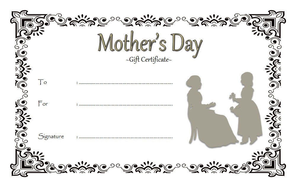 Printable Gift Certificate For Mothers Day Free 1 In 2021 Printable Gift Certificate Gift Certificate Template Free Printable Gift Certificates