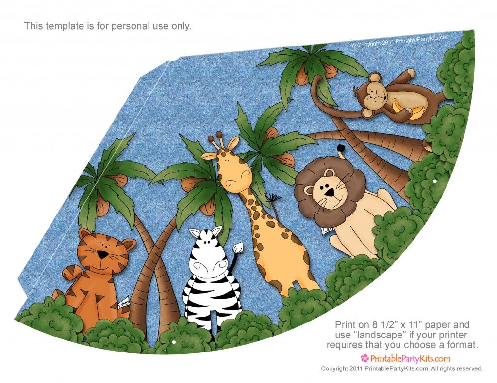 Free Printable Birthday Party Hats Birthday Party Hats Safari Birthday Party Hats