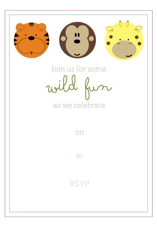 Free Jungle Birthday Party Invitaton And Party Favor Tags Jungle Birthday Party Safari Party Jungle Party
