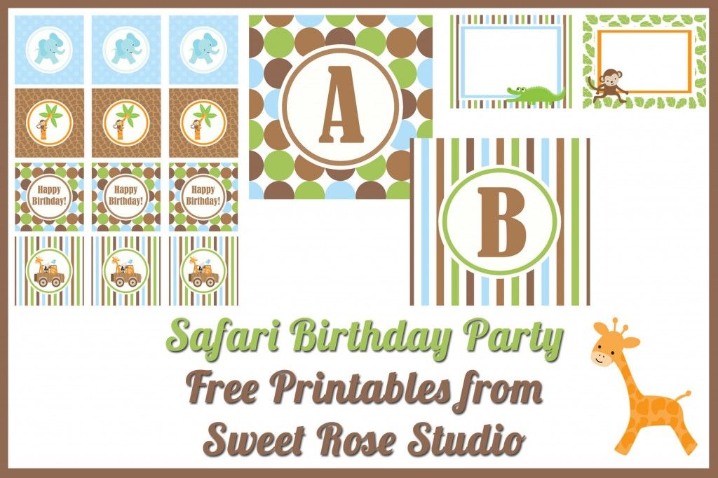 Free Printables Safari Birthday Party Safari Birthday Birthday Party Printables
