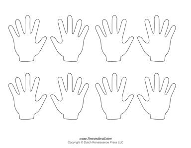 Blank Hand Template Tim S Printables Hand Crafts For Kids Hand Outline Helping Hands Craft