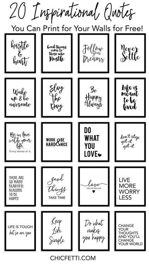20 Inspirational Quotes You Can Print For Your Walls For Free Wall Art Quotes Inspirational Printables Printable Inspirational Quotes
