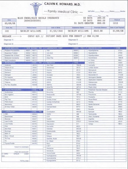 Medical Superbill Form Medical Medical Coder Medical Billing And Coding