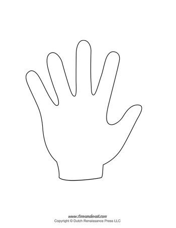 Handprint Template Tim S Printables Hand Outline Templates Printable Free Mat Man