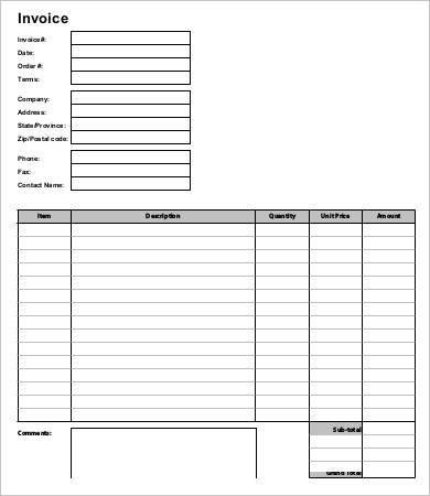 Blank Invoice Templates 18 Free Printable Xlsx Docs Pdf Samples Invoice Template Printable Invoice Invoice Template Word