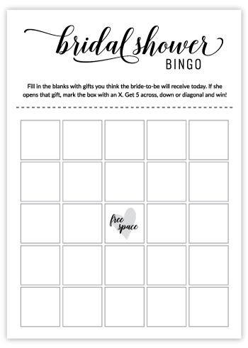 Bridal Shower Bingo Free Printable Black White Bridal Shower Bingo Printable Bridal Shower Bingo Bridal Bingo