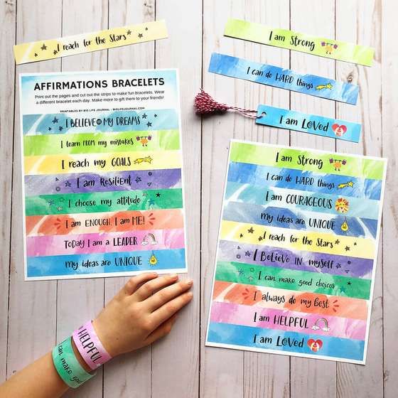 Growth Mindset Bracelets Free Printables Big Life Journal Life Journal Free Printables Mindfulness For Kids