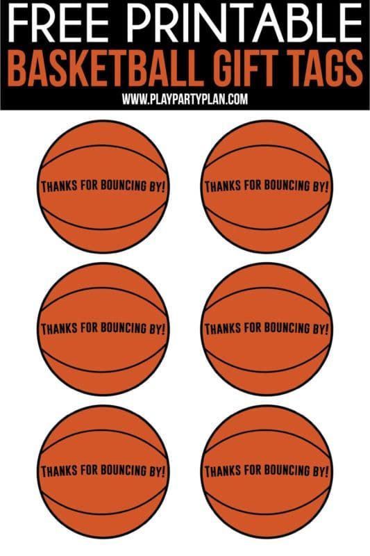 Free Printable Basketball Party Favors That Aren T Just For Kids Diy These Cute Bags Yourself For Th Basketball Party Favors Basketball Party Basketball Gifts