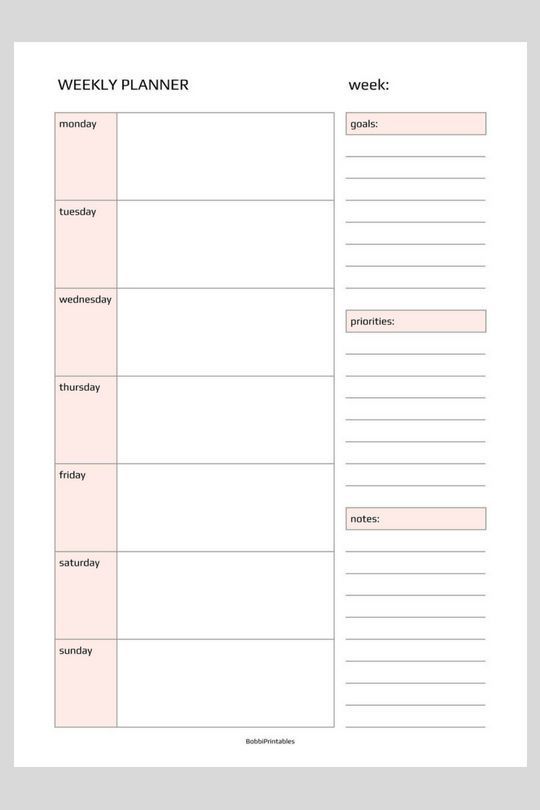 More On Tipsographic Com Daily Planner Pages Weekly Planner Template Weekly Planner Printable