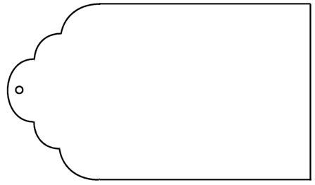 Scallop Edge Gift Tag Template Gift Tag Template Free Printable Gift Tag Template Printable Printable Tags Template