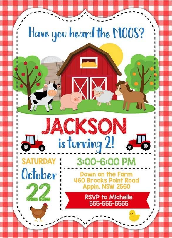 Free Farm Party Invitation Template Printable Farm Birthday Invitation Farm Animals Birthday Party Invitations Farm Party Invitations