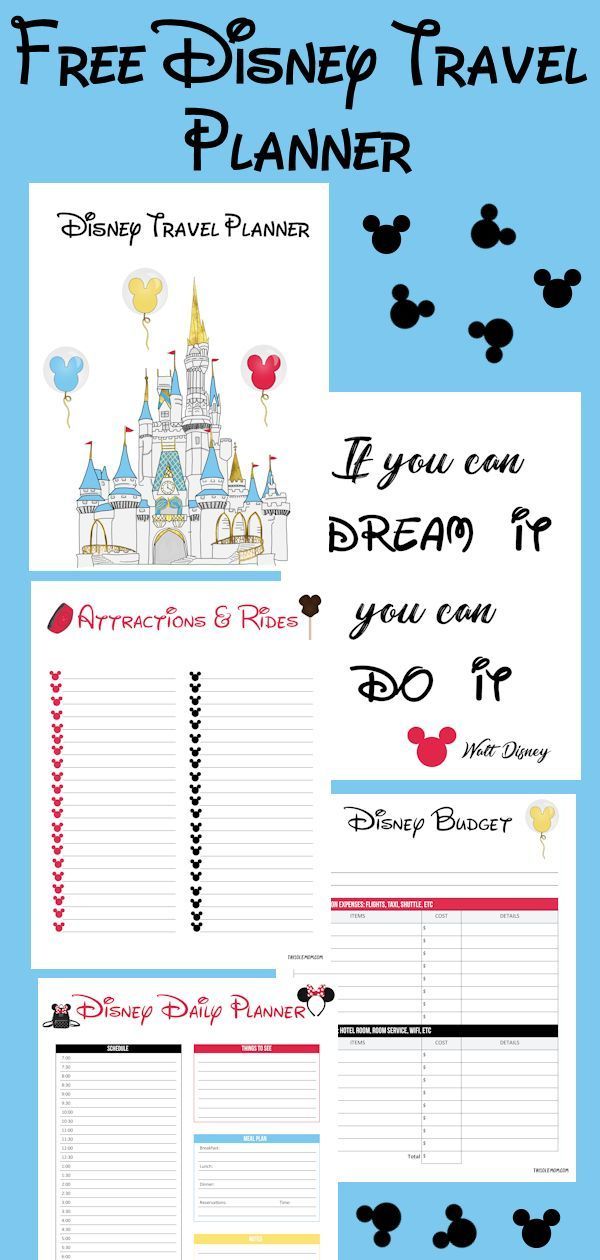 Disney Travel Planner Disney Planner Disney Vacation Planner Disney Planning Printables