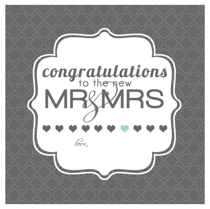 Say Congrats With A Free Printable Wedding Card Wedding Gift Tags Printable Wedding Congratulations Card Wedding Greeting Cards