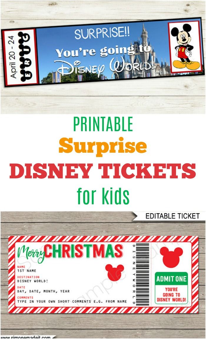 The Best Disney World Printables From Etsy Plus A Free Printable Disney Trip Surprise Disney Trip Reveal Disney Tickets
