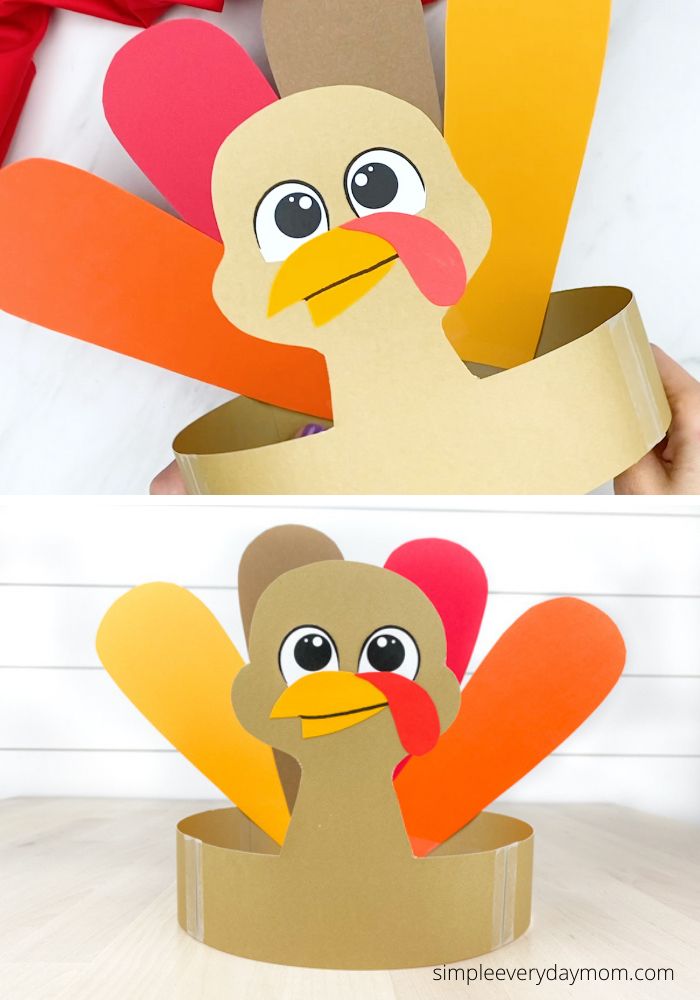 Turkey Headband Craft For Kids With Free Template Turkey Headband Craft Headband Crafts Turkey Headband