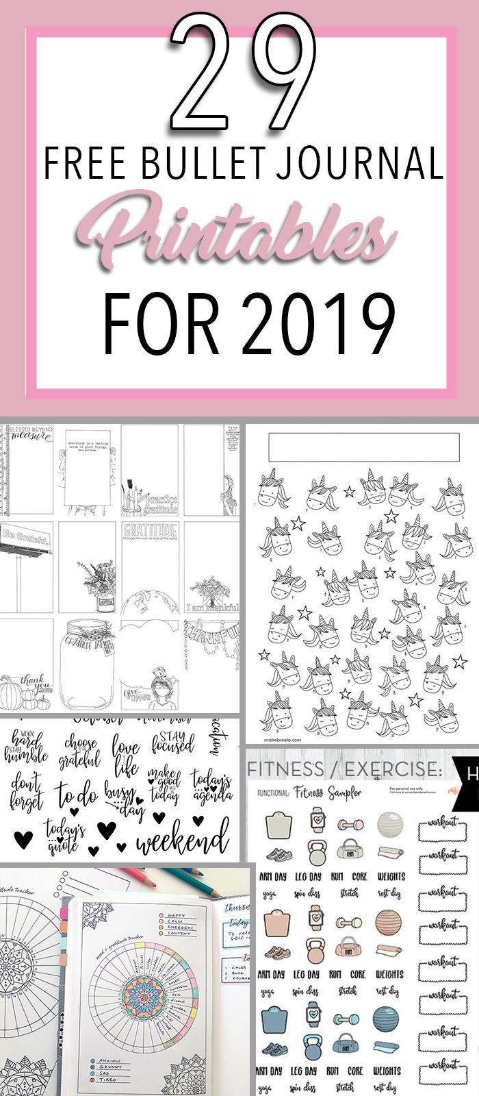 29 Free Bullet Journal Printables You Need In Your Journal This Year In 2021 Bullet Journal Printables Journal Printables Free Bullet Journal