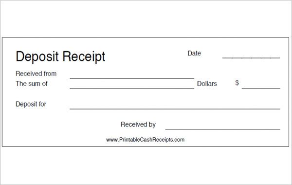 Deposit Receipt Templates 11 Free Printable Word Excel Pdf Formats Receipt Template Word Template Microsoft Word Templates