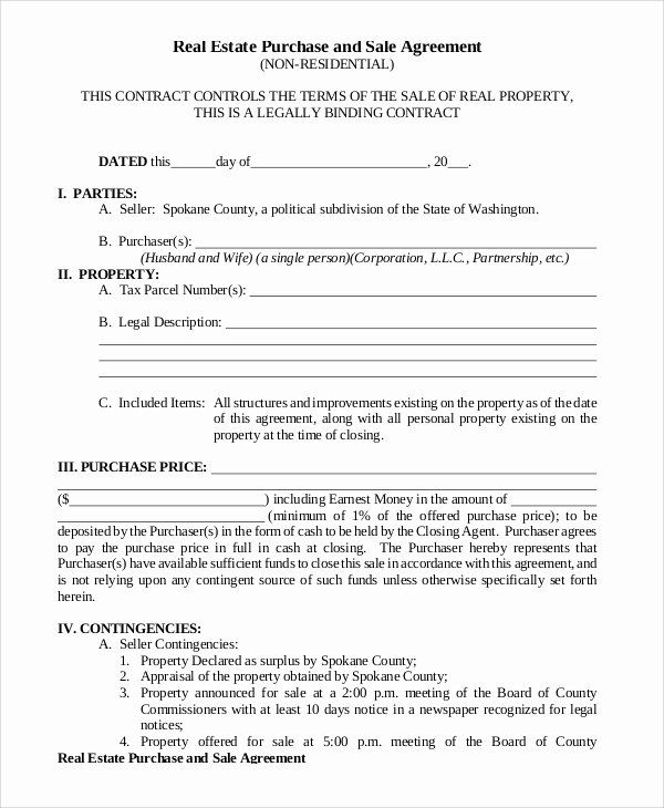 Estate Sale Contract Template Inspirational 12 Sample Purchase And Sale Agreements Word Pdf Contract Template Purchase Agreement Real Estate Contract