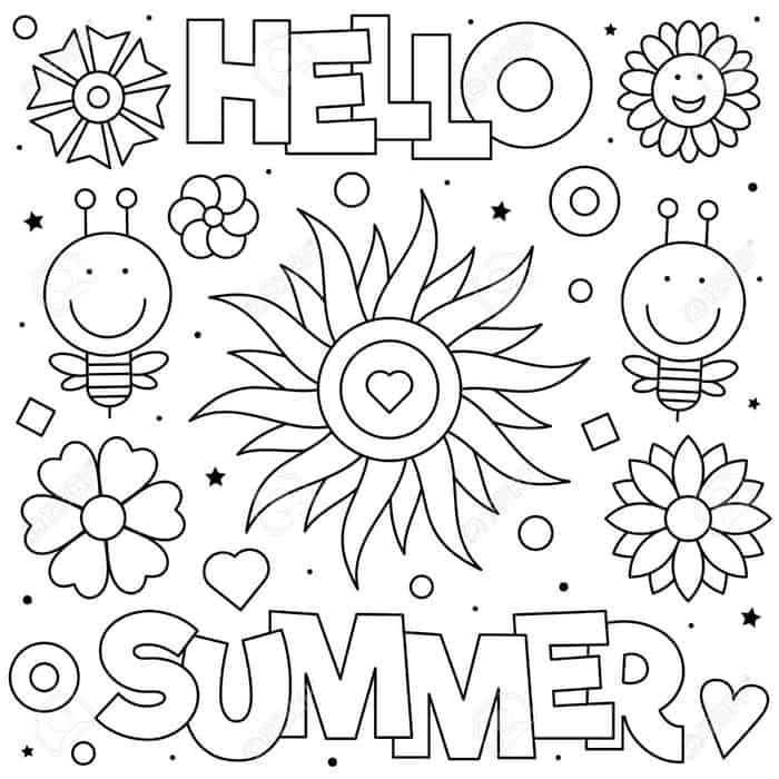 Hello Summer Coloring Pages Summer Coloring Pages Summer Coloring Sheets Coloring Pages For Boys