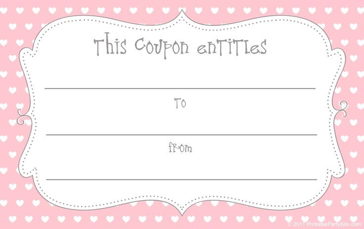 Get Creative With These Heartfelt Free Printable Love Coupons Free Coupon Template Voucher Template Free Coupon Template