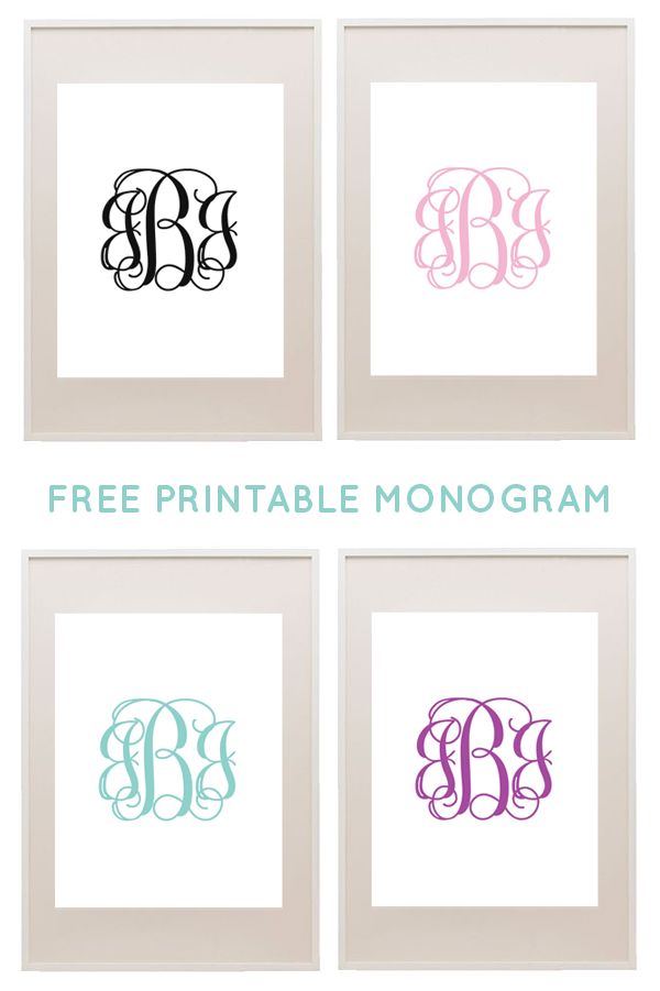 Free Printable Monogram Makerchicfetti Monograms Download Print Monograms For Free Free Printable Monogram Monogram Printable Monogram Wall Art