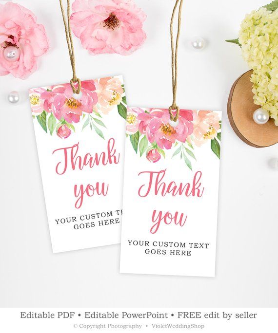 Blush Pink Favor Thank You Tag Template Editable Bridal Shower Fa Bridal Shower Labels Bridal Shower Invitations Templates Bridal Shower Invitations Printable