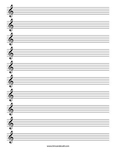 Blank Treble Clef Staff Paper Free Sheet Music Template Pdf Blank Sheet Music Sheet Music Music Printables