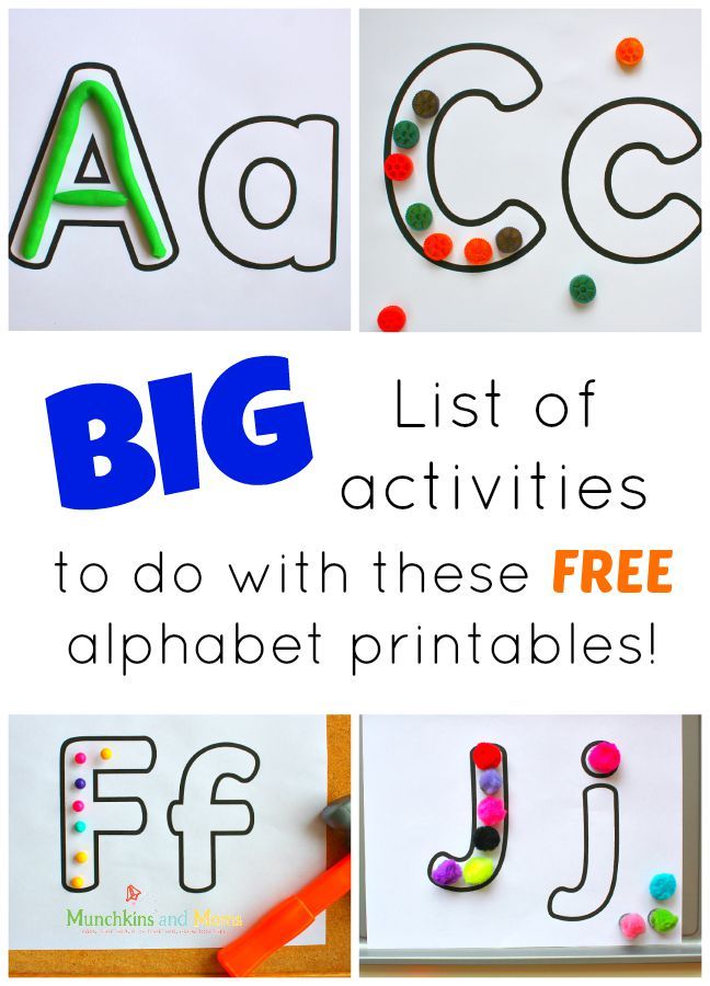 Free Alphabet Printables And Activity Ideas Munchkins And Moms Free Alphabet Printables Alphabet Preschool Preschool Learning
