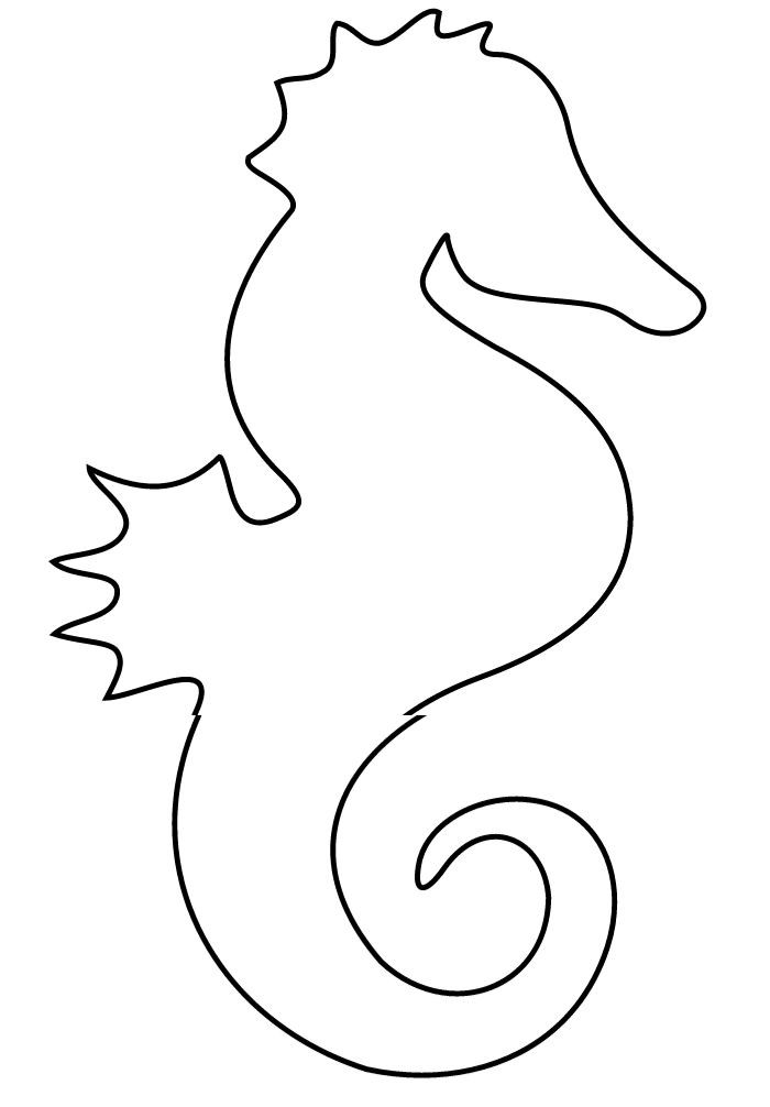Free Premium Templates Sea Animal Crafts Seahorse Crafts Animal Templates
