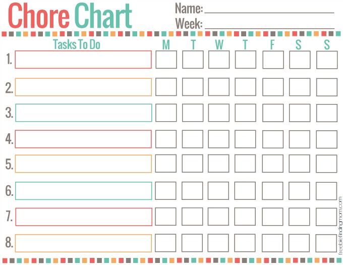 Free Printable Chore Chart For Kids Freebie Finding Mom Free Printable Chore Charts Charts For Kids Chore Chart Template