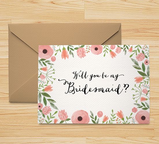 Free Printable Will You Be My Bridesmaid Card Bridesmaid Cards Bridesmaid Proposal Cards Be My Bridesmaid Cards