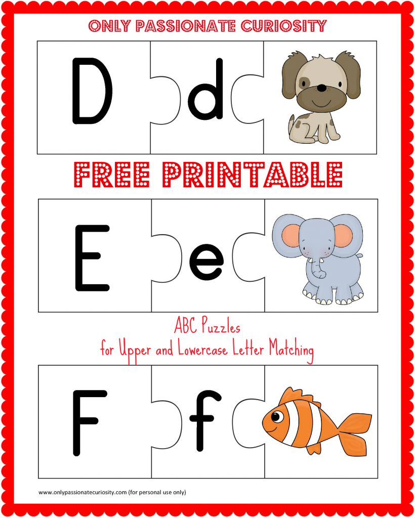 Free Printable Abc Puzzles Abc Puzzle Abc Printables Upper And Lowercase Letters