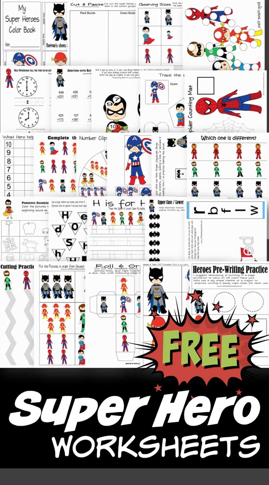 Free Printable Superhero Worksheets And Activity Sheets Free Preschool Printables Superhero Preschool Preschool Printables