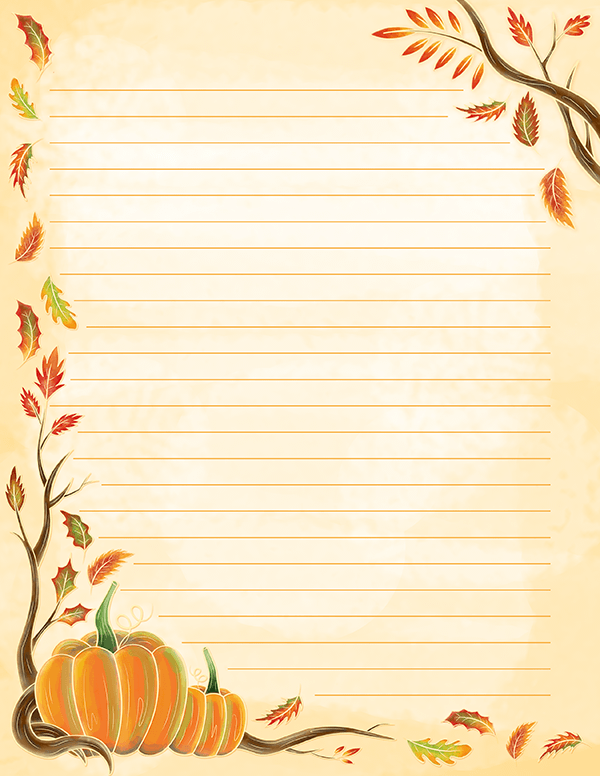 Watercolor Fall Stationery Free Printable Stationery Printable Stationery Printable Lined Paper