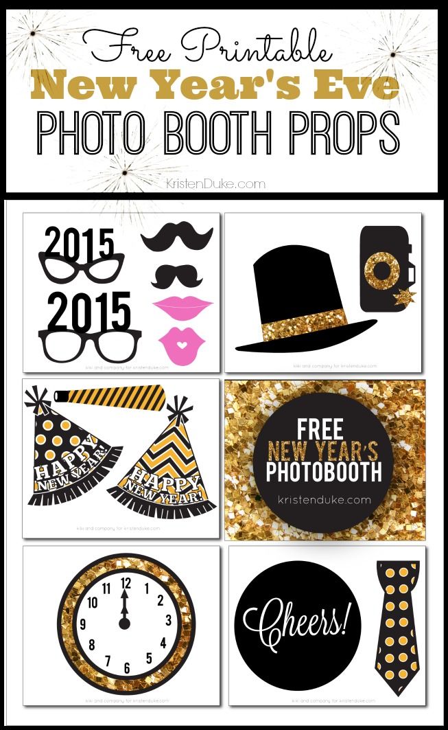 New Years Eve Photo Booth Free Printables Kids New Years Eve Newyear New Years Eve Day