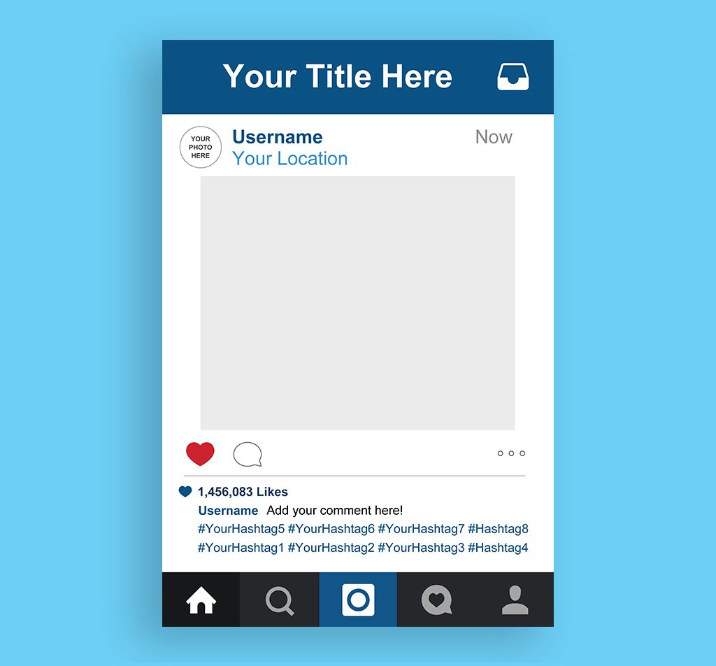 Instagram Frame Template High Quality Printable Instagram Photo Booth Props Instagram Frame Instagram Photo Frame Instagram Frame Prop Instagram Frame