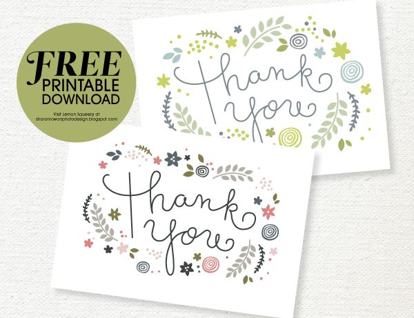 Free Printable Thank You Card Download She Sharon Printable Cards Printable Thank You Cards Thank You Card Template