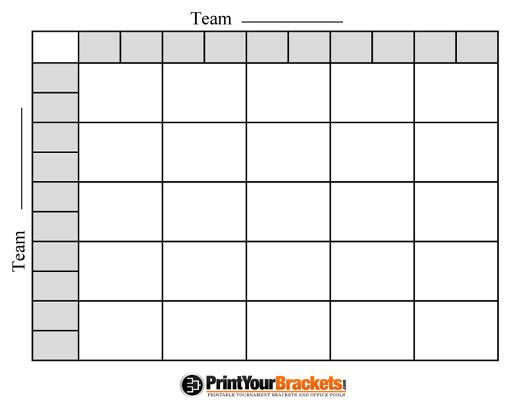 Printable Ncaa Football Bcs Squares 25 Grid Office Pool Superbowl Squares Super Bowl Pool Football Pool
