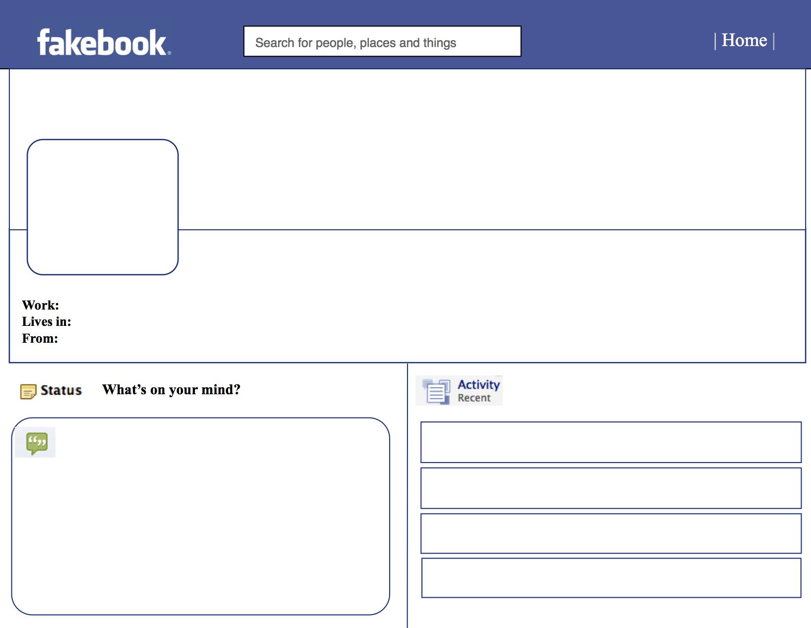Facebook Template For Teachers Facebook Profile Template Word Wall Template Facebook Page Template