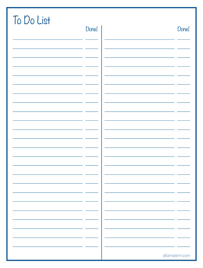Lined Two Column To Do List Free Printable To Do Lists Printable Free To Do List To Do List