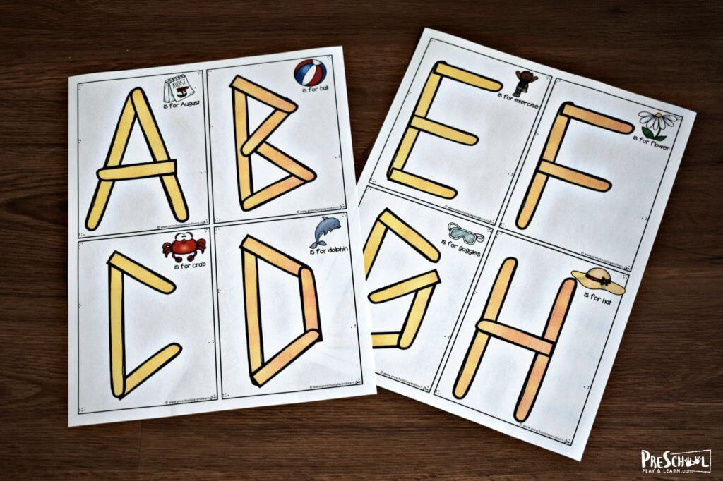 Print These Craft Stick Alphabet Letter Template To Help Toddler Preschool And Kindergartena Ge Kids Pr Stick Letters Letter A Crafts Alphabet Coloring Pages