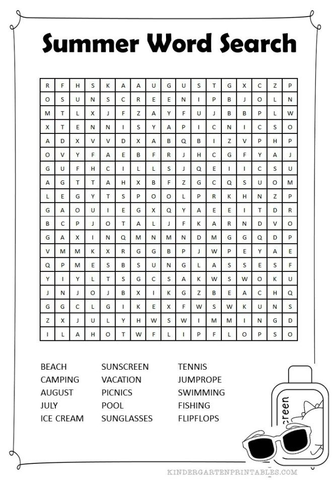 Summer Word Search Free Printable Summer Words Summer Printables Fun Worksheets