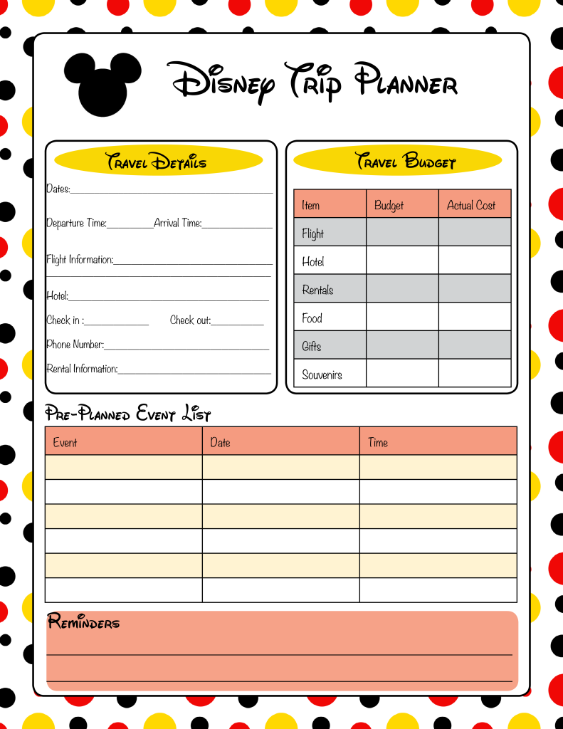 Get Ready For Your Disney Vacation Free Printable Disney Vacation Planner Disney World Vacation Planning Disney Trip Planning Disney Planning