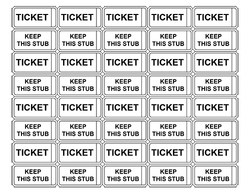 Free Printable Raffle Ticket Templates Blank Downloadable Pdfs Ticket Template Free Raffle Ticket Template Free Raffle Tickets Printable