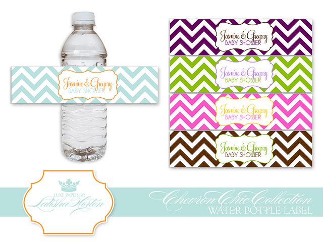 Chevron Collection Printable Water Bottle Labels Water Bottle Labels Template Printable Water Bottle Labels Water Bottle Labels Free
