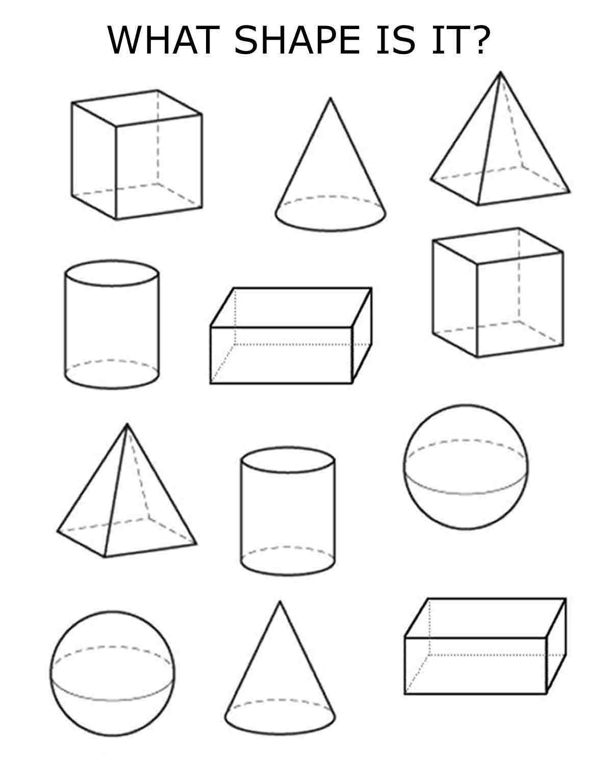 Free Printables For Kids Shapes Kindergarten 3d Shapes Worksheets Shapes Worksheet Kindergarten